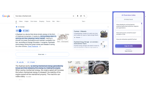 AI Overview Source URL Extractor  from Chrome web store to be run with OffiDocs Chromium online