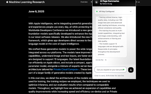 AI Page Summaries  from Chrome web store to be run with OffiDocs Chromium online