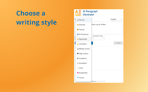 AI Paragraph Generator  from Chrome web store to be run with OffiDocs Chromium online