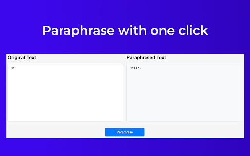 AI Paraphraser  from Chrome web store to be run with OffiDocs Chromium online
