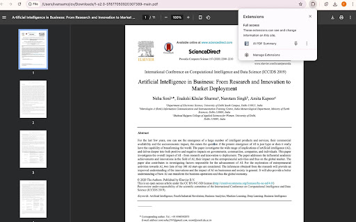 AI PDF/Web Summary Free  from Chrome web store to be run with OffiDocs Chromium online