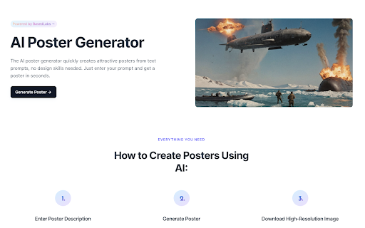 AI Poster Generator  from Chrome web store to be run with OffiDocs Chromium online