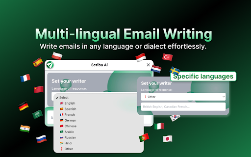 Ai powered Email Writer by Scribix  from Chrome web store to be run with OffiDocs Chromium online