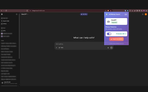 AI Privacy Guard  from Chrome web store to be run with OffiDocs Chromium online