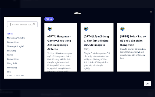 AIPro  from Chrome web store to be run with OffiDocs Chromium online