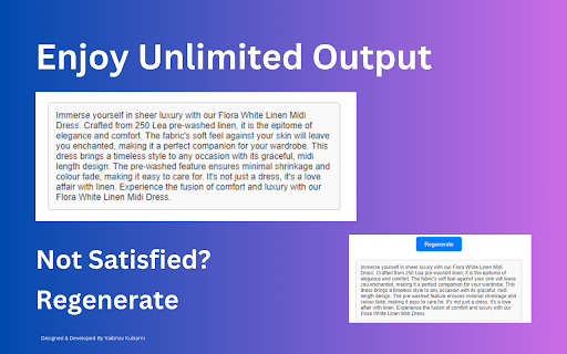 AI Product Description Generator  from Chrome web store to be run with OffiDocs Chromium online