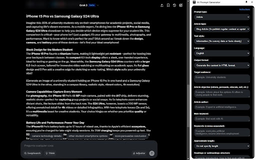 AI Prompt Generator  from Chrome web store to be run with OffiDocs Chromium online