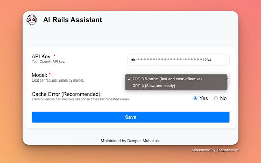 AI Rails Assistant from Chrome web store to be run with OffiDocs Chromium online AI Rails Assistant from Chrome web store to be run with OffiDocs Chromium online