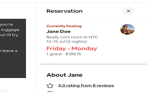 Airbnb Booking Days of the Week  from Chrome web store to be run with OffiDocs Chromium online