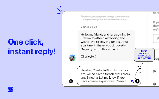 AirBnB Messages AI Assistant by SnappyReply  from Chrome web store to be run with OffiDocs Chromium online