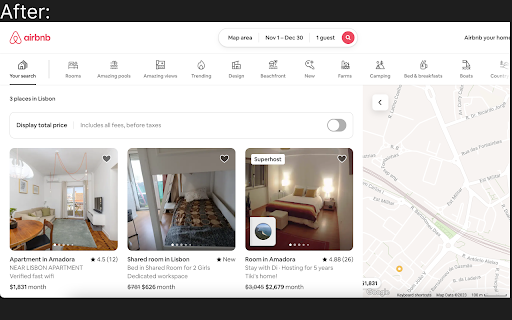 Airbnb No Split Stays  from Chrome web store to be run with OffiDocs Chromium online