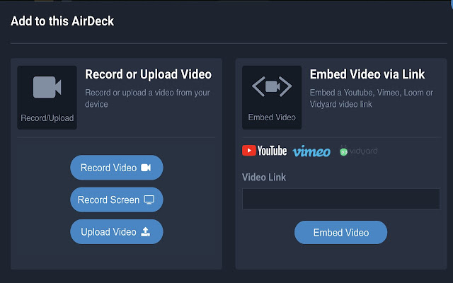 AirDeck Screen and Video Recorder  from Chrome web store to be run with OffiDocs Chromium online