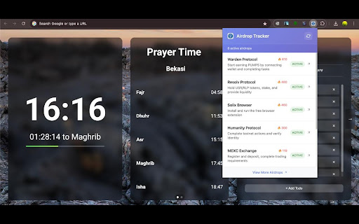 Airdrop Tracker  from Chrome web store to be run with OffiDocs Chromium online