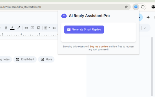 AI Reply Assistant Pro Smart Message Response Generator  from Chrome web store to be run with OffiDocs Chromium online