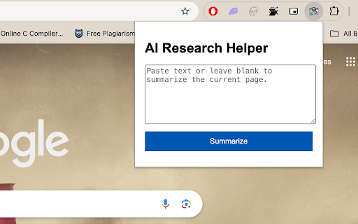 AI Research Helper  from Chrome web store to be run with OffiDocs Chromium online