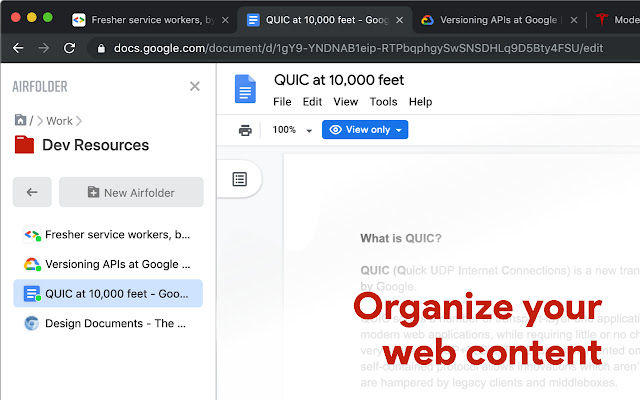 Airfolder  from Chrome web store to be run with OffiDocs Chromium online