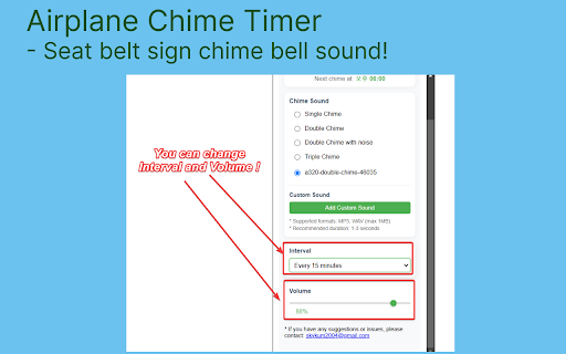 Airplane Chime Timer  from Chrome web store to be run with OffiDocs Chromium online