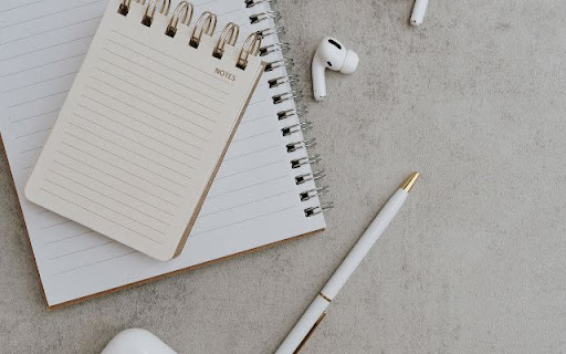 AirPods 3 Beside a Notebook and a White Pen from Chrome web store to be run with OffiDocs Chromium online AirPods 3 Beside a Notebook and a White Pen from Chrome web store to be run with OffiDocs Chromium online