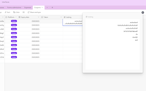 Airtable RTL Cells  from Chrome web store to be run with OffiDocs Chromium online