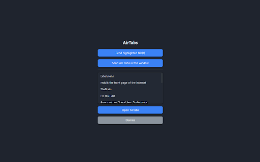 AirTabs  from Chrome web store to be run with OffiDocs Chromium online