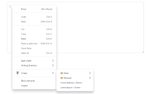 Airtext Shortcuts Text Expander  from Chrome web store to be run with OffiDocs Chromium online