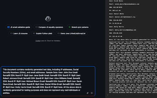 AI Sanitizer  from Chrome web store to be run with OffiDocs Chromium online