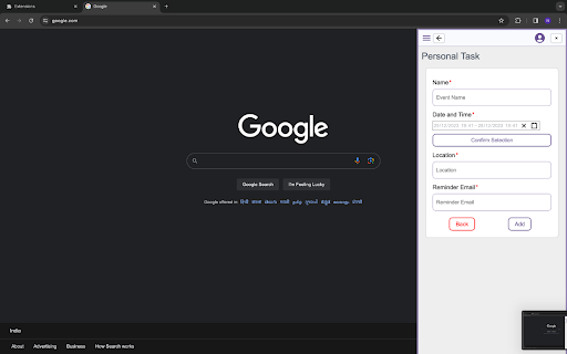 AI Scheduler  from Chrome web store to be run with OffiDocs Chromium online