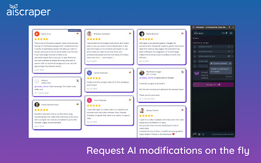 AIScraper AI Powered No Code Web Scraping Tool  from Chrome web store to be run with OffiDocs Chromium online