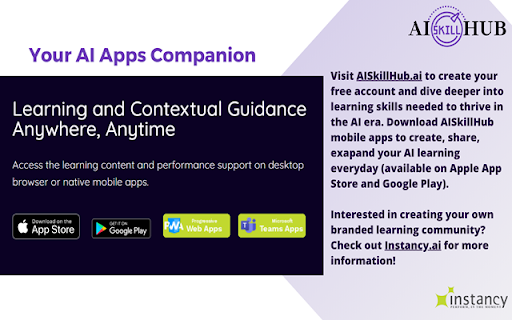 AI Skill Hub  from Chrome web store to be run with OffiDocs Chromium online