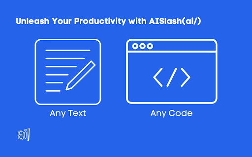 AISlash.IO  from Chrome web store to be run with OffiDocs Chromium online