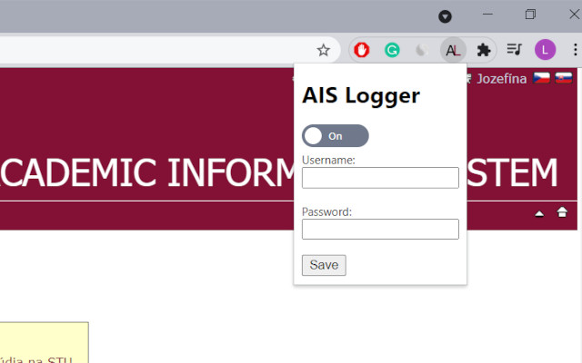 AISLogger  from Chrome web store to be run with OffiDocs Chromium online