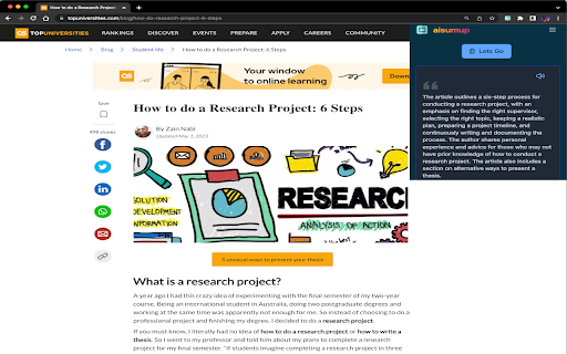 aisumup  from Chrome web store to be run with OffiDocs Chromium online