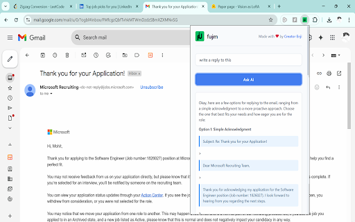 AI Tab by fujm  from Chrome web store to be run with OffiDocs Chromium online