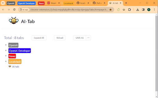 AITabGroup  from Chrome web store to be run with OffiDocs Chromium online