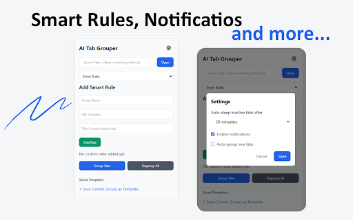 AI Tabs Grouper  from Chrome web store to be run with OffiDocs Chromium online