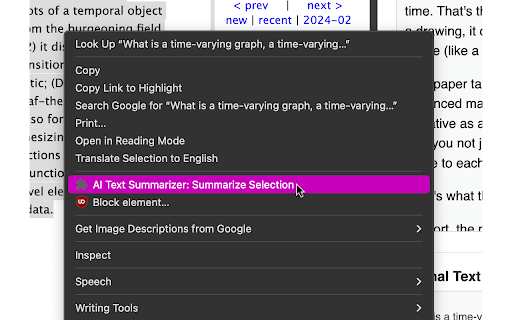 AI Text Summarizer  from Chrome web store to be run with OffiDocs Chromium online