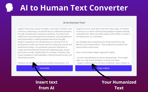 AI to Human Text  from Chrome web store to be run with OffiDocs Chromium online
