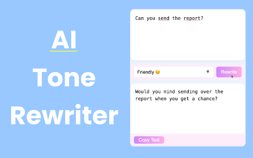 AI Tone Rewriter  from Chrome web store to be run with OffiDocs Chromium online