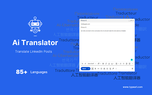 Ai Translator for Textbox Powered by ChatGPT  from Chrome web store to be run with OffiDocs Chromium online