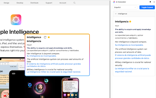 AI Translator: Instant Language Translation, Highlight  Speak  Save  from Chrome web store to be run with OffiDocs Chromium online