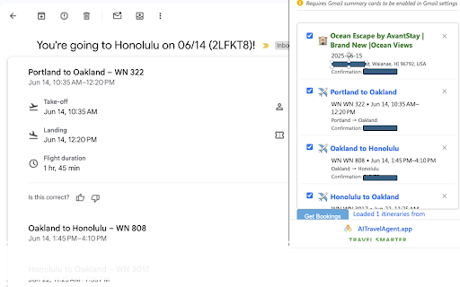 AITravelAgent Booking Loader  from Chrome web store to be run with OffiDocs Chromium online