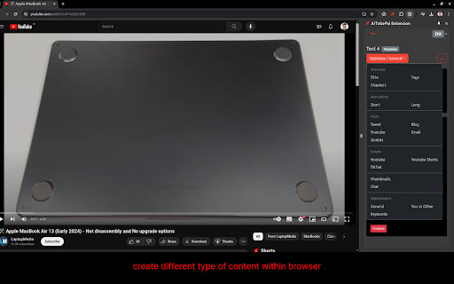 AiTubePal Extension  from Chrome web store to be run with OffiDocs Chromium online