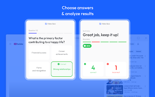 AI Video Quiz  from Chrome web store to be run with OffiDocs Chromium online