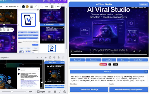 AI Viral Studio AI Image  Video Editor  Social Media Helper  from Chrome web store to be run with OffiDocs Chromium online