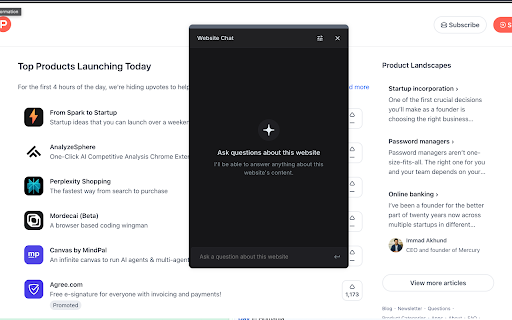 AI Website Chat  from Chrome web store to be run with OffiDocs Chromium online