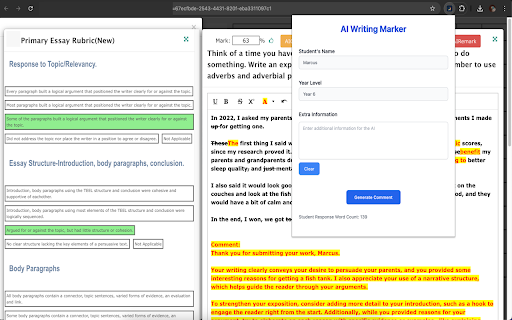 AI Writing Marker  from Chrome web store to be run with OffiDocs Chromium online