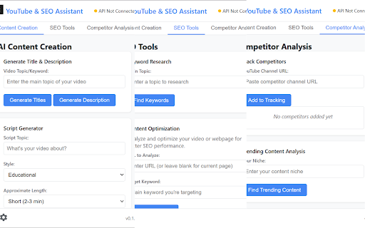 AI YouTube  SEO Assistant  from Chrome web store to be run with OffiDocs Chromium online