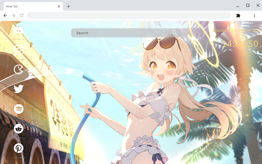 Ajitani Hifumi Swimsuit Live Wallpaper Blue Archive  from Chrome web store to be run with OffiDocs Chromium online
