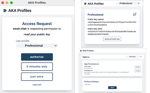 AKA Profiles  from Chrome web store to be run with OffiDocs Chromium online