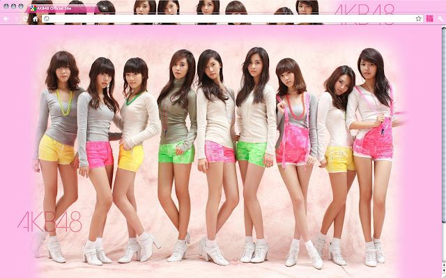 Motyw AKB48 ze sklepu internetowego Chrome do uruchomienia z OffiDocs Chromium online